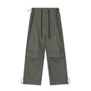 Wrinkled Casual Straight Cargo Pants Men's American Loose Solid Color Thin Sports Drawstring Cuffed Long Trousers - V.I.P Digital Presence