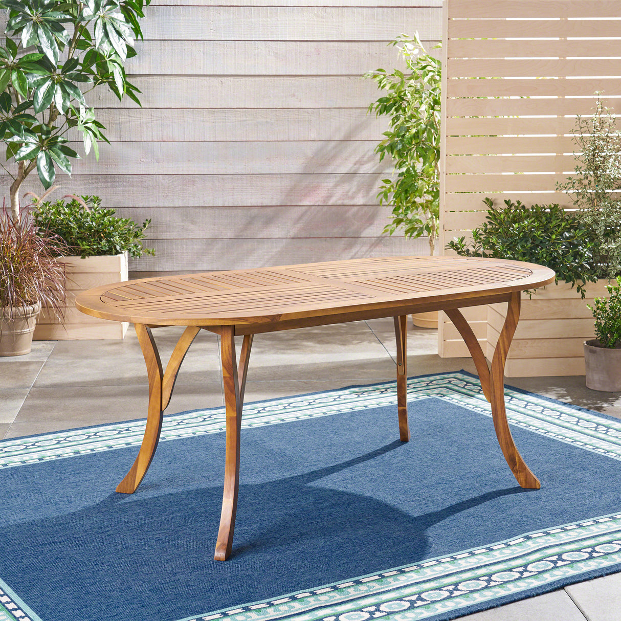 Acacia Wood 70" Dining Table - V.I.P Digital Presence