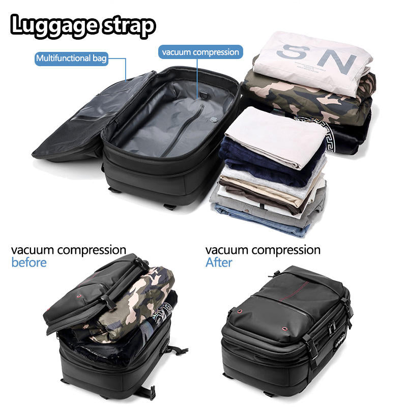 Air Tight Bags Valve Vacuum Compression Backpack system Expandable waterproof bagpack back pack travel laptop bag backpacks - V.I.P Digital Presence