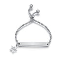 Stainless steel personalized engraved three color curved bracelet simple and personalized women's bracelet - V.I.P Digital Presence