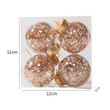 Christmas Ball Transparent PET Laser Silk Grass Ball Christmas Tree Pendant Decoration Props 4PCS per box - V.I.P Digital Presence