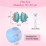 Cup Boot for Stanley 40/30 oz: Straw Cover, Bow Topper, Diamond Caps, Bottom Protector, 3 PCS Set. - V.I.P Digital Presence