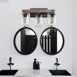 3-Lights Farmhouse Vanity Lights Fixture Rustic Bathroom Light Fixture Bathroom