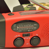 Herramienta portátil para exteriores, generador de manivela de emergencia, radio solar AM/FM/WB, linterna y cargador