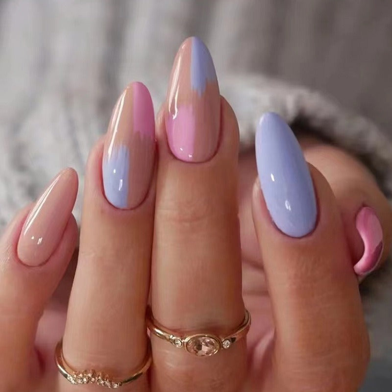 Finished manicure patches, wearable nails, drop-shaped manicure patches, contrasting color combinations - V.I.P Digital Presence