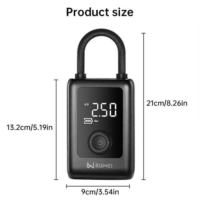 150PSI Rechargeable Electric Tire Pump with Light & LCD: for cars, bikes - V.I.P Digital Presence