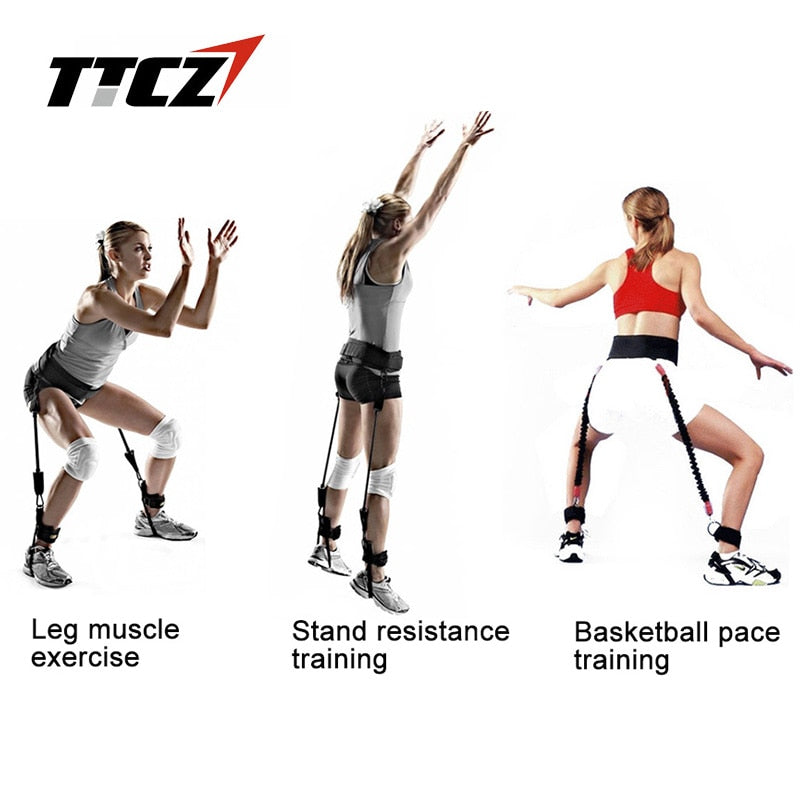 TTCZ Fitness Bounce Trainer Rope Resistance Band  Basketball Tennis Running Jump Leg Strength Agility Training Strap  equipment - V.I.P Digital Presence