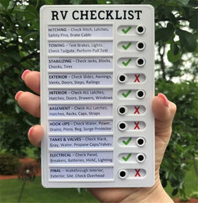 RV Memo Message Checklist Plastic Memo Plastic Board Record Checklist - V.I.P Digital Presence
