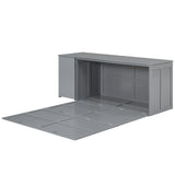 Queen Size Murphy Bed with Rotable Desk  Gray