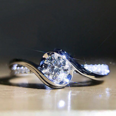 Creative Twisted Arm Eight Heart Eight Arrow Zircon Ring for Women's Engagement Ring - V.I.P Digital Presence