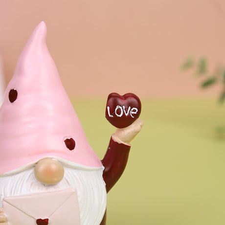 Valentine's Day Dwarf Doll Resin Gift Ornament Desktop Decoration Pink Hat Dwarf - V.I.P Digital Presence