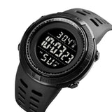 SKMEI 1681 Body Temperature Men's Watch Electronic 5Bar Waterproof Long Battery Life Alarm Clock LED Healthy Male Sport Watch - V.I.P Digital Presence
