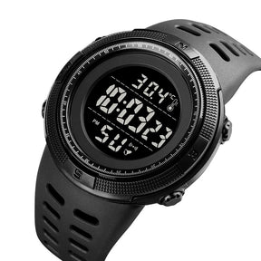 SKMEI 1681 Body Temperature Men's Watch Electronic 5Bar Waterproof Long Battery Life Alarm Clock LED Healthy Male Sport Watch - V.I.P Digital Presence