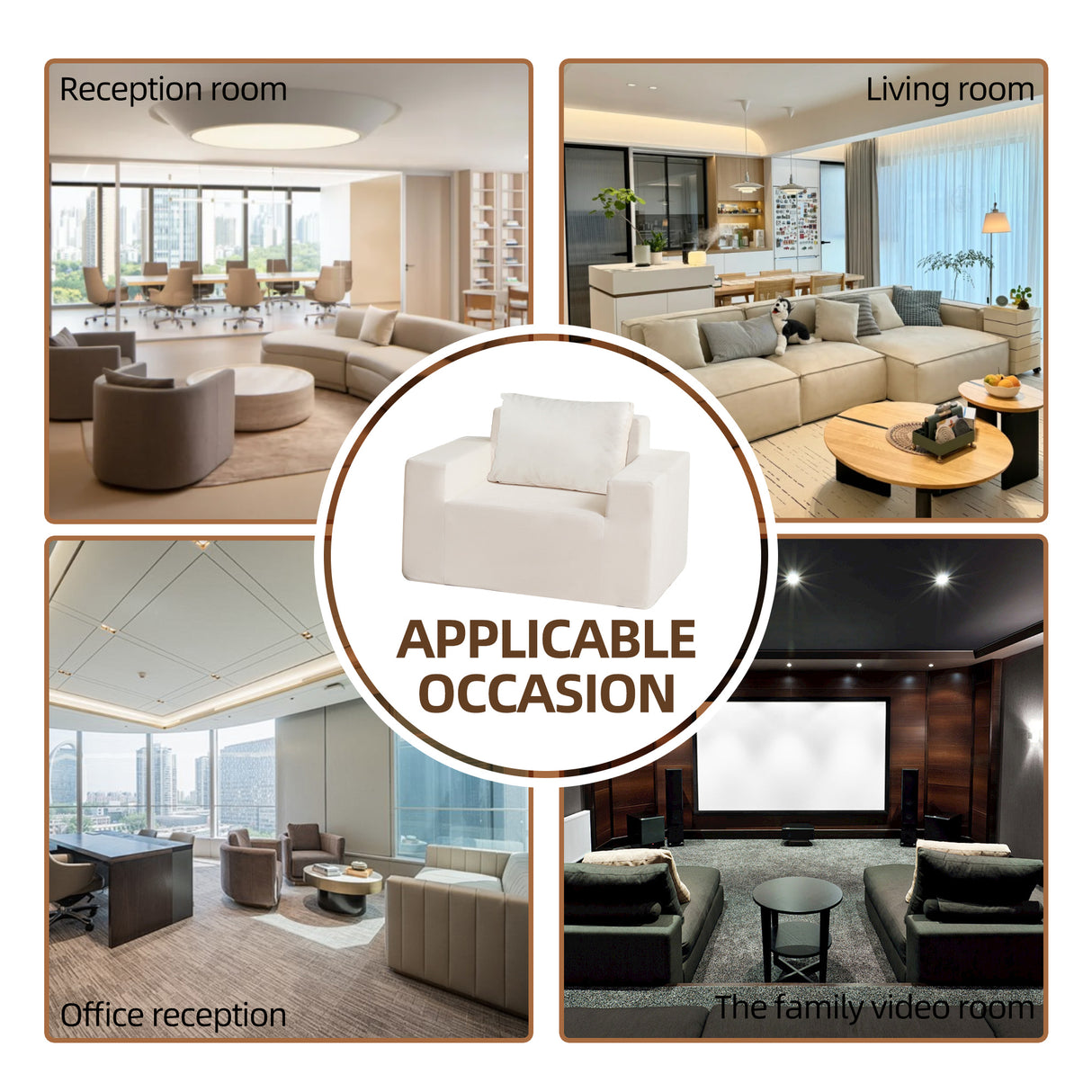 Sofa in a box Foam Sofa Couch with Pillow, Bean Bag Chairs for Adults Stuffed High-Density Foam - V.I.P Digital Presence