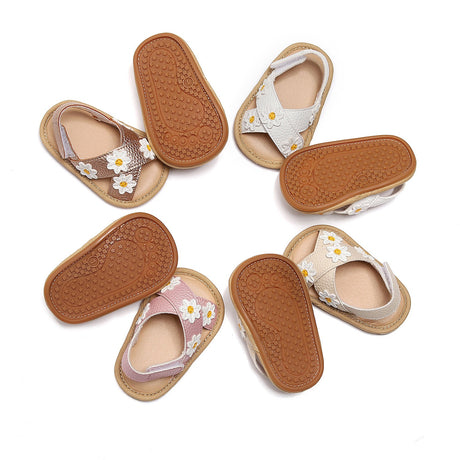 Cross strap small flower children's and girls' sandals, baby and baby comfortable walking shoes - V.I.P Digital Presence