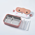 Cartoon cute microwaveable stainless steel lunch box with compartments for insulation and portable lunch box - V.I.P Digital Presence