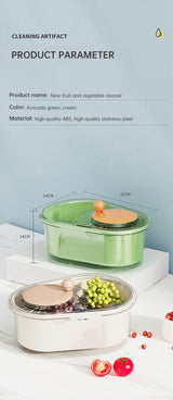 Fruit and vegetable washer drain basket household washing machine kitchen ingredients washing basket - V.I.P Digital Presence