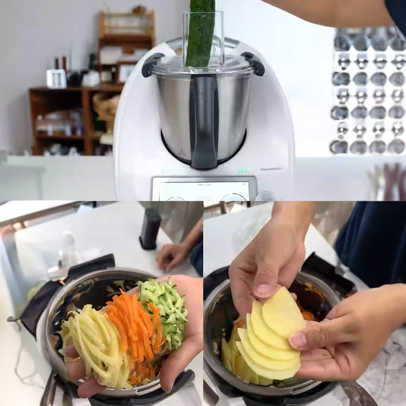 Thermomix TM6 & TM5 Accessory: Vegetable Cheese Cutter for radish, sweet potato slicing, fits food processor container. - V.I.P Digital Presence