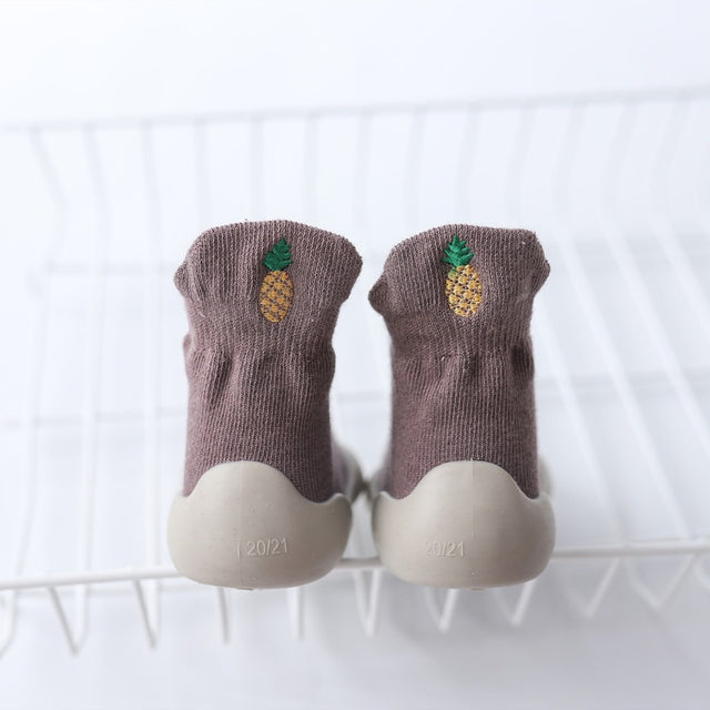 Autumn New Soft Sole Baby Walking Shoes Knitted Embroidered Baby Floor Socks Shoes Avocado Children's Socks - V.I.P Digital Presence