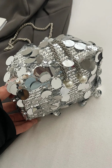 Drawstring Sequin Crossbody Bag - V.I.P Digital Presence
