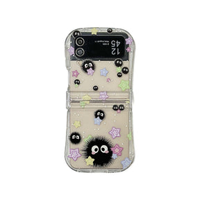 Cute Coal Ball Slim Waist Foldable Phone Case for Samsung Galaxy Z Flip 4/5/6/7 - V.I.P Digital Presence