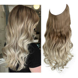 European And American Wig Piece Female Fishline Hair Extension Piece Chemical Fiber Matte High Temperature Silk Long Curly Human Hair - V.I.P Digital Presence