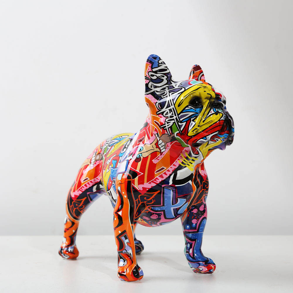 Colorful Bulldog Resin Crafts Decoration Living Room Office Entrance Desktop Home Soft Decoration - V.I.P Digital Presence