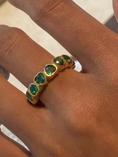18K Gold-Plated Inlaid Zircon Ring - V.I.P Digital Presence