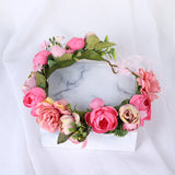 Wreath, European and American fashion, women's simulated flower hair accessories, Hawaiian wedding photography, headwear, headwear for women - V.I.P Digital Presence