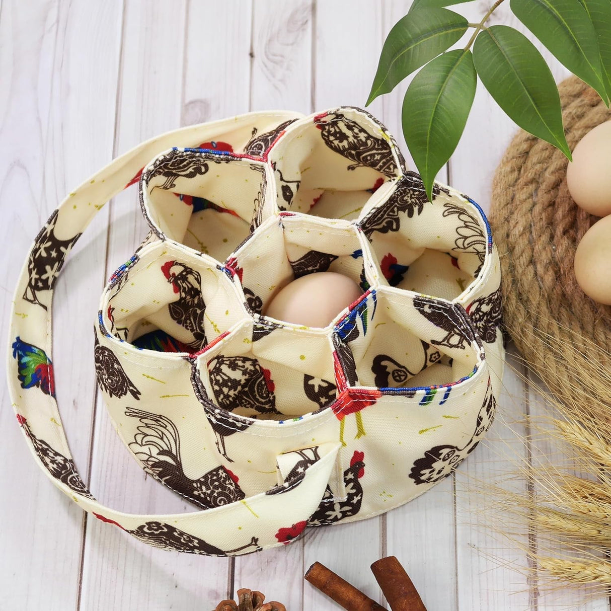 Egg Collection Basket Egg Collection Basket 7 Bags Chicken Mother Chicken Duck Goose Egg Housewife Farm Garden - V.I.P Digital Presence