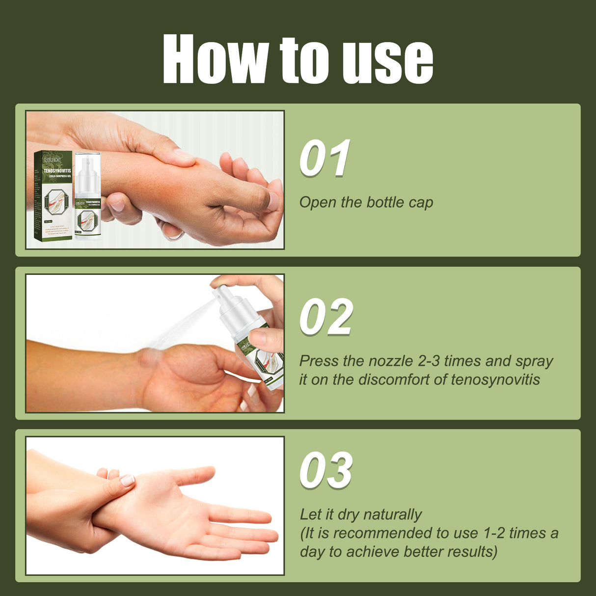 Tendon Sheath Cold Compress Gel Spray Massage For Sore Wrist Tendon Sheath Joint Care Spray - V.I.P Digital Presence