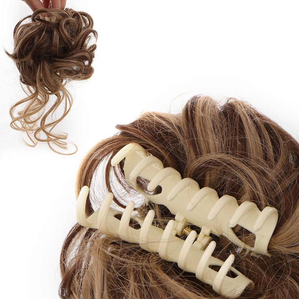 Synthetic Messy Curly Claw Hair Bun Chignon Hair Extensions Scrunchy Fake False Hair With Tail for Women Hairpieces - V.I.P Digital Presence