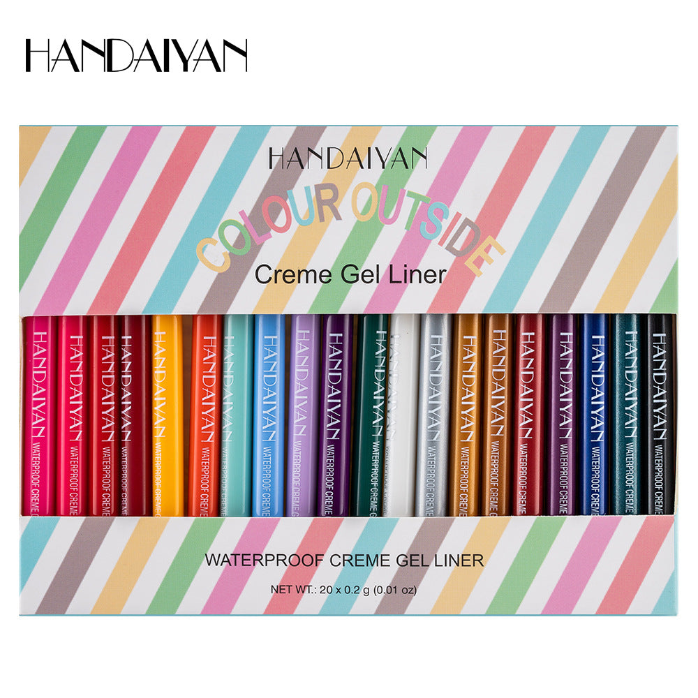 HANDAIYAN Eyeliner Gel Pen 20 Packs Quick-Drying Waterproof And Not Easy To Smudge Eyeliner Color Eyeliner - V.I.P Digital Presence
