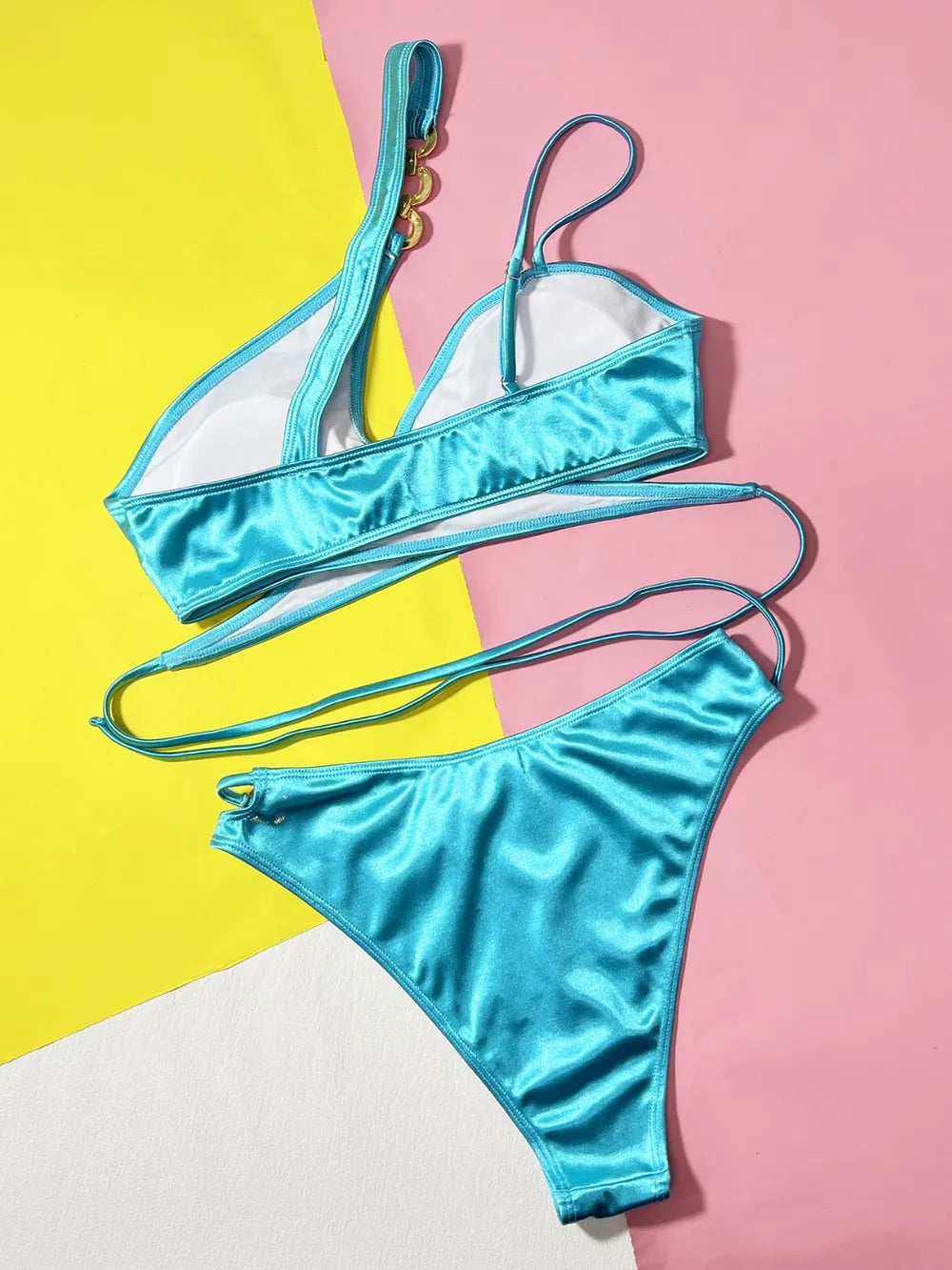 Chain Detail Crisscross Bikini Set - V.I.P Digital Presence