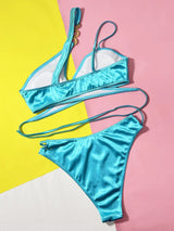 Chain Detail Crisscross Bikini Set - V.I.P Digital Presence