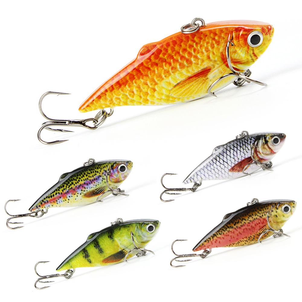 Señuelo de pesca realista Mmlong Vib Crankbait de 2,5/8,6 g, de hundimiento lento, para peces duros. 