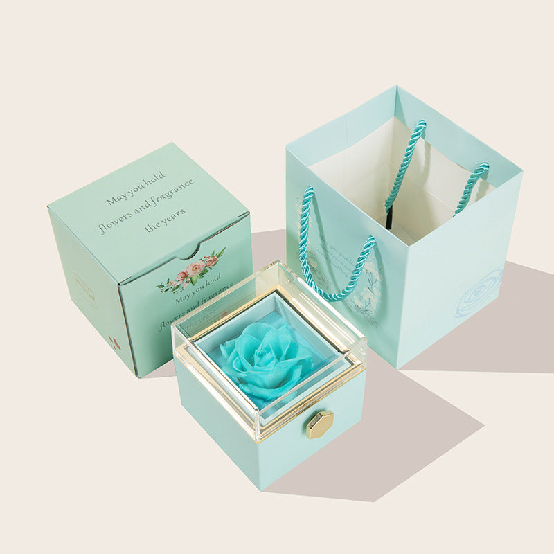 360° Flip Rose Gift Box Necklace Ring Gift Box For Women Girlfriend 2024 Hot Best Valentine Mother Day Birthday Gift Decoration - V.I.P Digital Presence