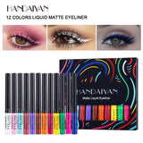 Color Eyeliner Matte Quick Drying Liquid Eyeliner Does Not Smudge 12 Boxes - V.I.P Digital Presence
