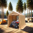 7x12ft Outdoor Portable Gazebo Storage Shelter Shed with 2 Roll up Zipper Doors & Vents Carport - V.I.P Digital Presence
