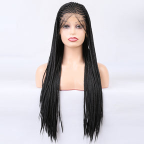 Lace Front Wig Braided Wigs Braiding Hair For Black Women Long Cosplay Synthetic Box Braid Wig - V.I.P Digital Presence