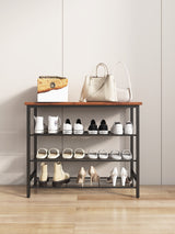 DN 4-Tier Metal Shoe Rack, Modern Multifunctional Shoe Storage Shelf with MDF Top Board, 1 pc per carton - V.I.P Digital Presence