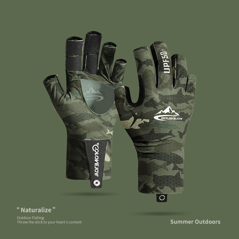 Professional UPF50+ Lure Fishing Gloves Half Finger Sun protection Ice silk Fishing Gloves For Men - V.I.P Digital Presence