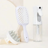 Hollow Comb Set With Spray Bottle 200ml Hair Care Product Set Silicone Shampoo Head Scalp Massage Brush - V.I.P Digital Presence