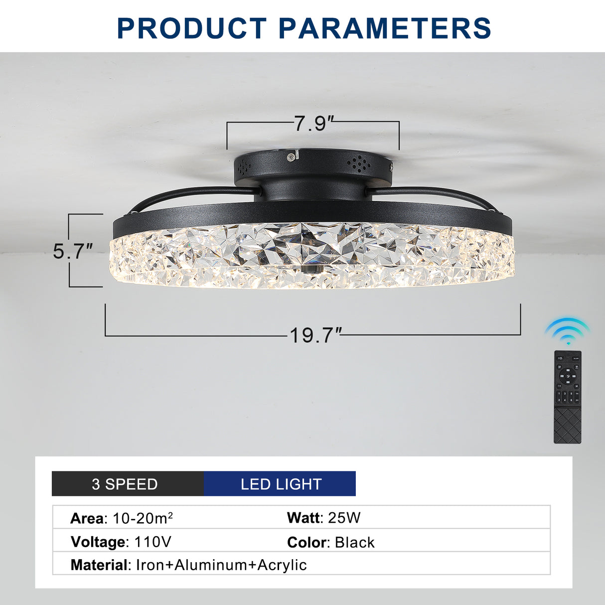 Ceiling Fan with Lights Dimmable LED - V.I.P Digital Presence