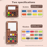 Mini watercolor paint box and small notebook Mingke 8-color wooden box mini drawing board solid watercolor painting - V.I.P Digital Presence
