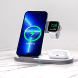 Folding 3-in-1 wireless charger suitable for iPhone earphones, watches, wireless fast charging phone holder - V.I.P Digital Presence