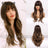 Black Brown Bangs Long Curly Hair Natural Full Head Set Chemical Fiber Wig Female Full Head - V.I.P Digital Presence