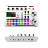 F998Pro live singing sound card white English version intelligent noise reduction integrated microphone - V.I.P Digital Presence