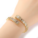 Fashionable Opening Bracelet Ins Style Diamond Set Interwoven Two Color Bracelet Personalized Hip Hop Men's Handpiece - V.I.P Digital Presence