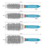 Professional Round Blue Hair Brush Ceramic Ion Hairbrush Comb Fashion Salon Hair Styling Tools - V.I.P Digital Presence